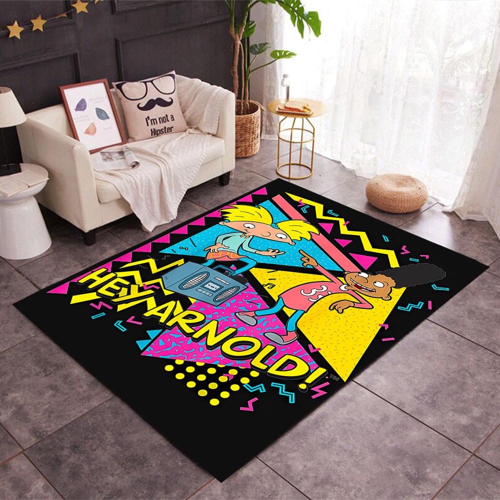 The Smurfs: Blue World Themed Anti-Slip Rugs - Polyester Home Decor, Suitable for Bedrooms, Living Rooms, Doorways, Studios, and Decorations