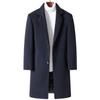 Wool Coat Men's Medium and Long Men's Wool Trench Coat Autumn and Winter New Men's Casual Woolen Coat