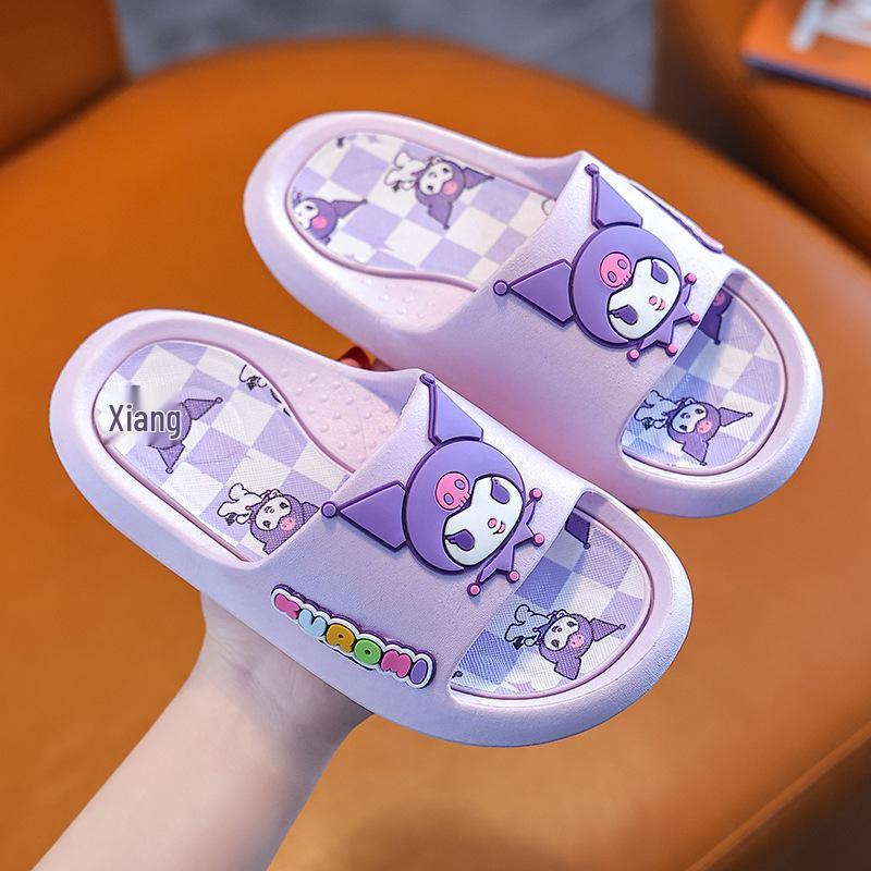 Детские нескользящие летние домашние тапочки - Милые шлепанцы Sanrio для девочек и мальчиков