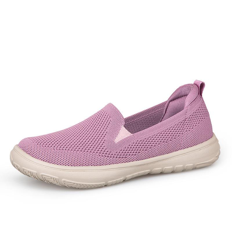 Модная женская удобная дышащая сетчатая плоская повседневная обувь летняя универсальная уличная обувь слипоны нескользящая для здоровой ходьбы обувь для мамы 42