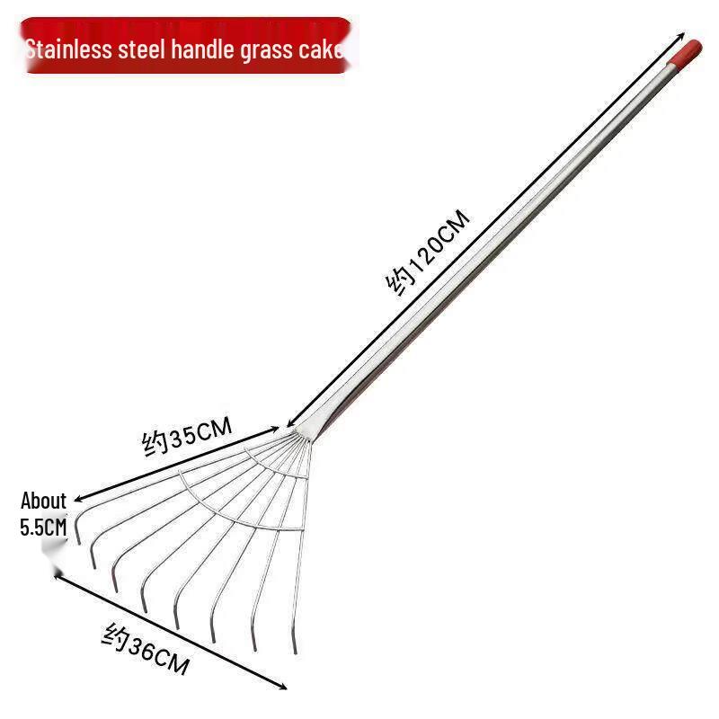 8-Tooth Stainless Steel Garden Rake