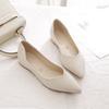Shallow Single Shoes Women's Autumn New Simple Work Lightweight Flat Heel Pointed Head One Pedal Work Shoes Soft Sole Doudou Shoes