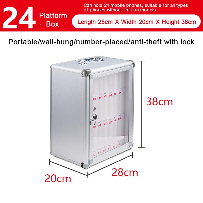 8/12/24/30 Ячеек Мобильный телефон Безопасный Чехол для хранения Дисплей Держатель Шкаф Алюминиевый сплав Органайзер для сотового телефона
