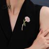 Carnation Brooch Alloy Enamel Flower Dripping Oil Process Pin Formal Attire Decoration Wear-Resistant Anti-Rust Versatile Collar Coat Accessory