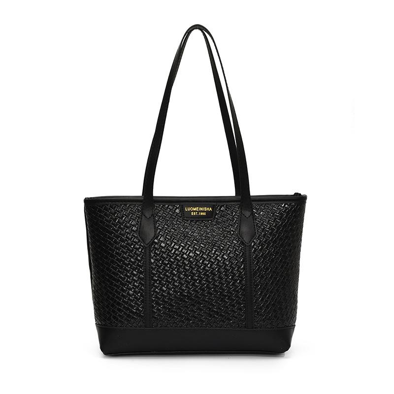 Женская сумка-тоут большой вместимости 2025 новая летняя универсальная сумка через плечо корейская версия ленивый стиль повседневная рабочая сумка для поездок