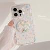 Transparent Floral Stand 14promax for Apple Phone Case 13 Fresh for IPhone15 for 16 Anti-fall 12
