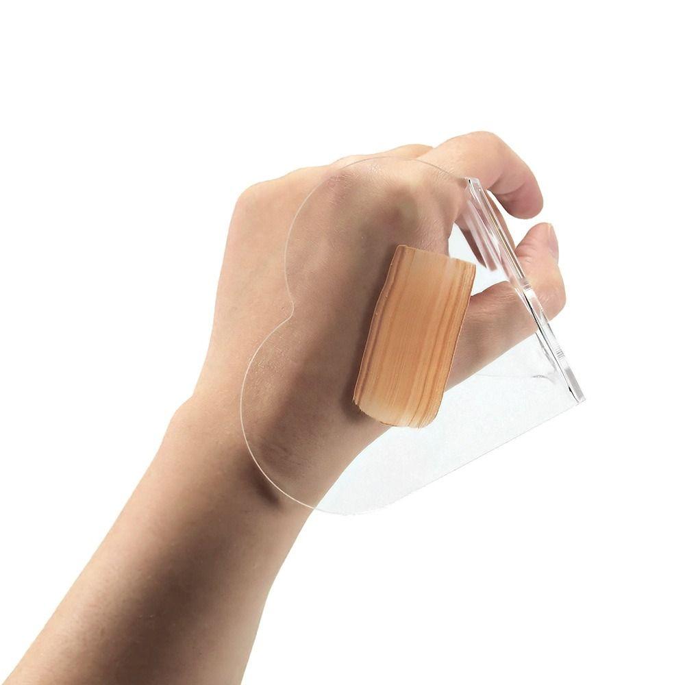 Multi-purpose Acrylic Transparent Palette Reusable Portable Paint Palette Handheld Heart-shaped Foundation Mixing Palette Men