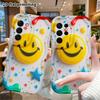 Чехол для телефона: Плоский 2D защитный чехол для Samsung Galaxy A34 A35 M05 M06 S20 S22 S21 FE Plus 5G, желтый смайлик, идеальный для Рождества и Хэллоуина