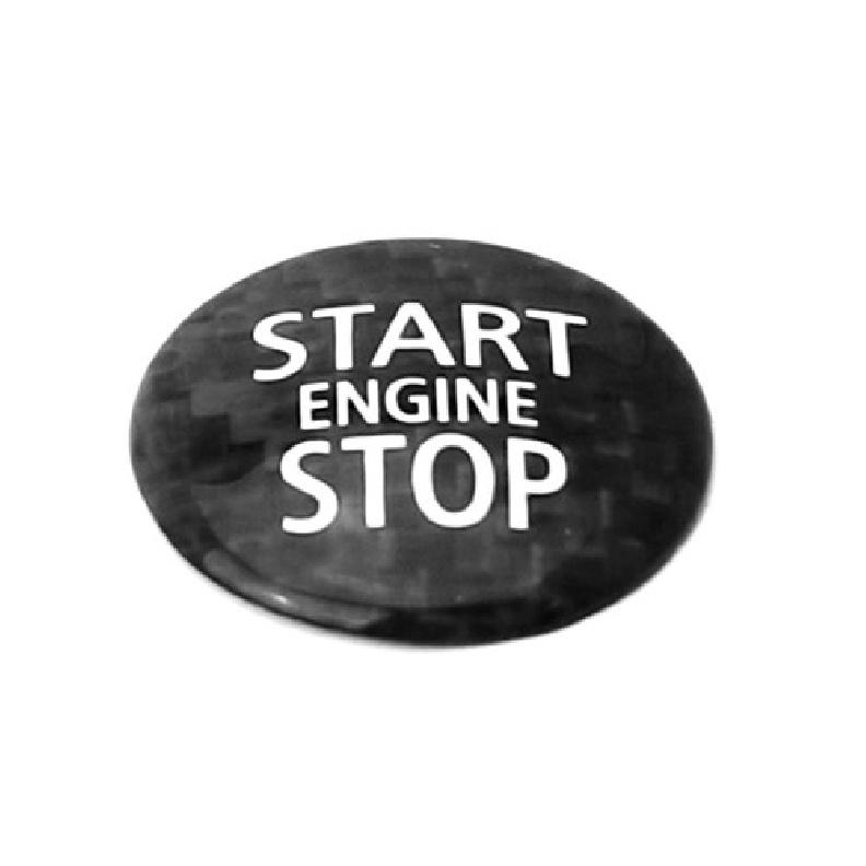 Black Carbon Keyless Engine Push Start Button For MINICooper R56 R57 R58 R59 R60