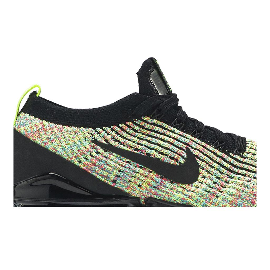 Nike Женские Air VaporMax Flyknit 3 'Разноцветные' (женские размеры) Черные / Черно-Вольтовые Беговые Кроссовки AJ6910 004