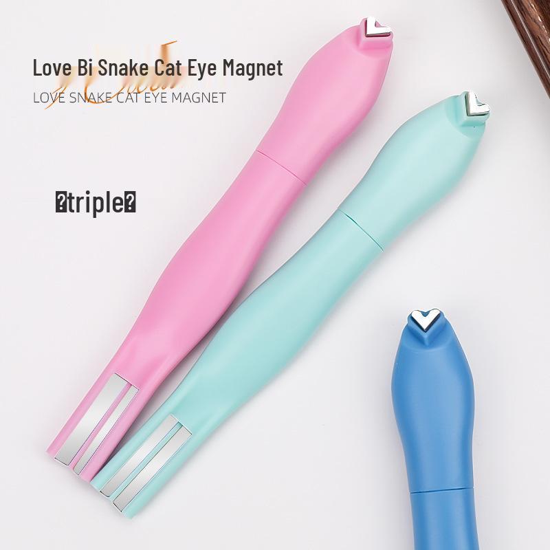 Инструмент для нейл-арта «Сердце Кошачий глаз Магнитный Змеиный принт» - 3-в-1 Съемный магнит