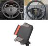 Черный с красной полосой Для Renault Clio 3 RS 2005 2006 2007 2008 2009 2010 2011 2012 2013 Автомобильная оплетка руля Кожаная отделка
