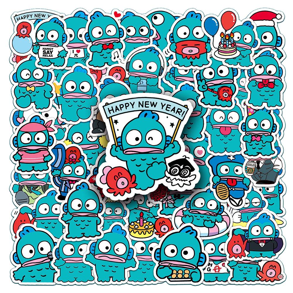 10/30/50pcs Cartoon Ugly Fish Hangyodon Graffiti Stickers DIY Skateboard Luggage Phone Guitar Cute Decoration Sticker Toy