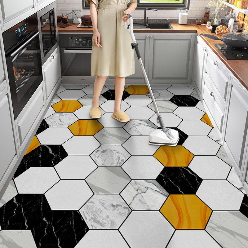 Современный Роскошный Ковер для Прихожей на Балконе Кухонный Водонепроницаемый Маслостойкий Нескользящий Ковер Большой Коврик Простой Грязеотталкивающий ПВХ Ковер