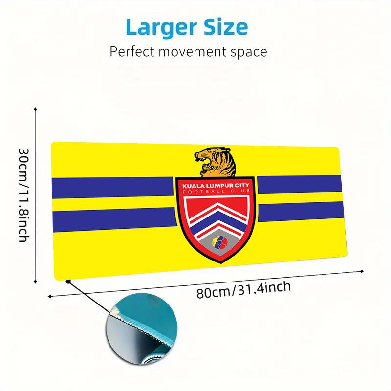 Kuala Lumpur City FC Print Cushion Non-slip Laptop Tablet Big Mousepad XXL Mat Mini PC Playmat With Lock edge