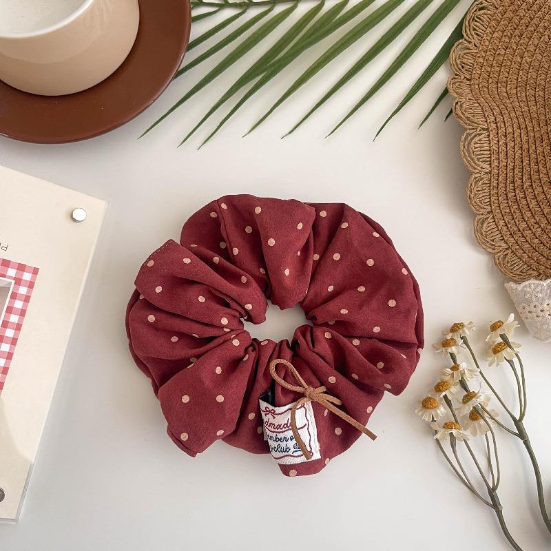 Ruffle High Elastic Hair Bands Girls French Vintage Elegant Hairbands Ribbon Hair Ties Women Girls Cute Hair Styling Accessories