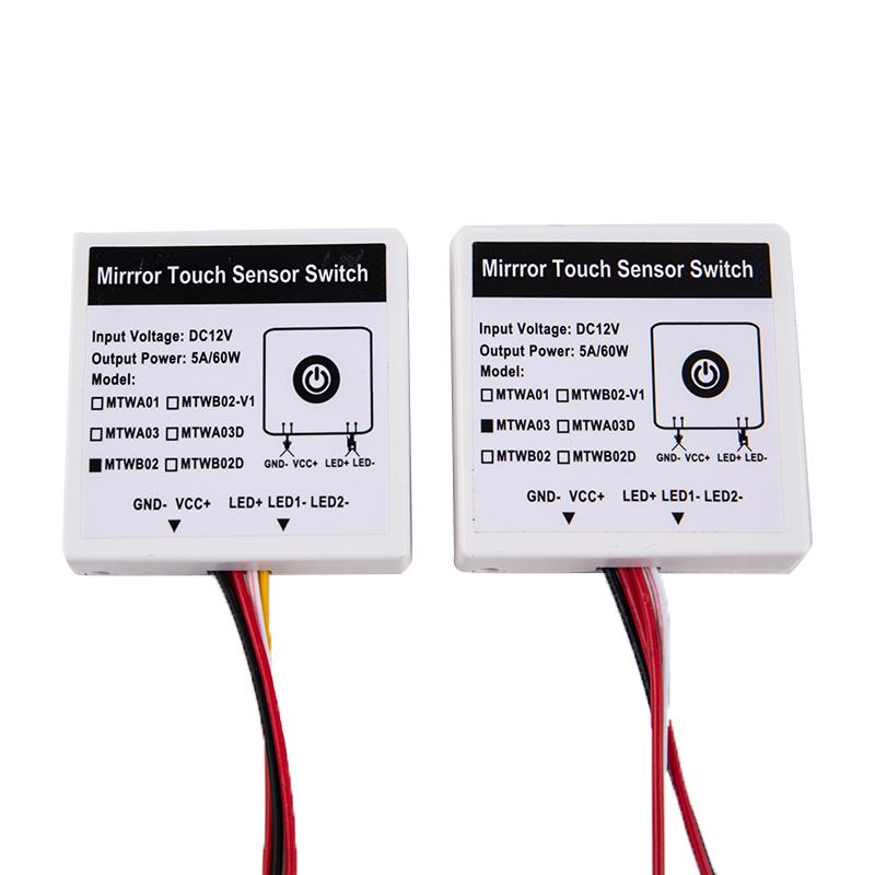 Зеркало для туалетного столика в ванной комнате 12 В, 5 А, светодиодный сенсорный переключатель, датчик затемнения зеркала