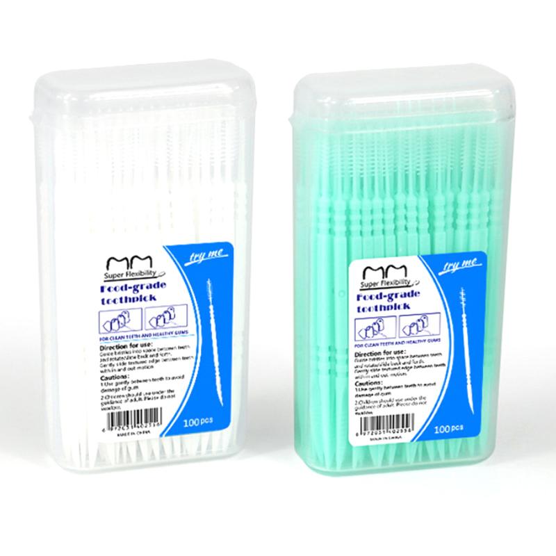 200 шт./кор., зубная нить с двойной головкой, межзубная зубочистка, щетка для зубов, зубная палочка для ухода за полостью рта, зубочистки, зубочистка