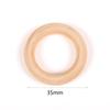 Natural Wooden Teething Round Ring Wood Lead-Free Beads For Jewelry Making DIY Handmade Accessories