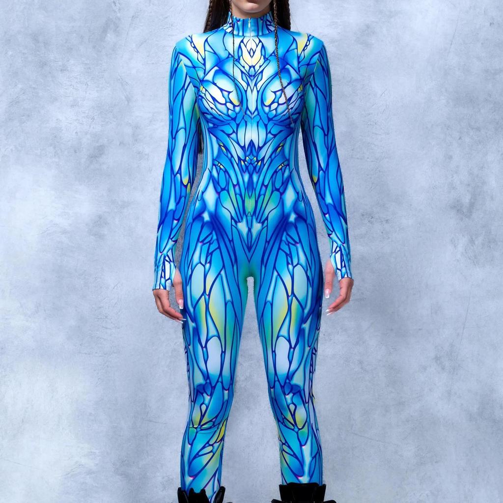 Унисекс Киберпанк 3D Цифровая Печать Хэллоуин Вечеринка Костюм для Ролевых Игр для Женщин и Мужчин Косплей Костюм Карнавальный Комбинезон