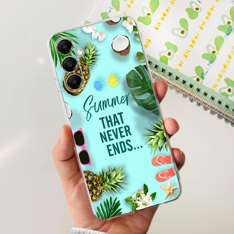 Чехол для Samsung Galaxy A05s SM-A057F Милый мультяшный чехол с кошкой Прозрачный силиконовый чехол для телефона для Samsung A05s A 05s Мягкий бампер