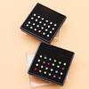 Stainless Steel Nose Studs with 2mm, 2.5mm, 3mm Rhinestones for Body Piercing