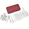 19pcs Nail Clipper Professional Nail Grooming Pedicure Kit Nail Cutter Tools With Travel Case Manicure Trimmer Scissors