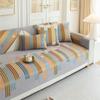 Чехол из полосатой синели для дома на все сезоны, чехол для дивана, нескользящий коврик для дивана, подушка для дивана, чехлы для дивана, декор для гостиной