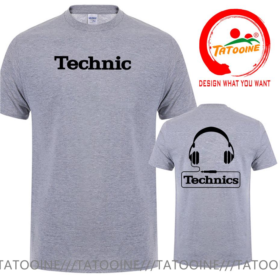 Technics Headphone Print T Shirts Unisex Disco DJ Party House Detroid Harajuku Fashion T Shirt Oversized T-shirt Trendy DJ Tee Tops