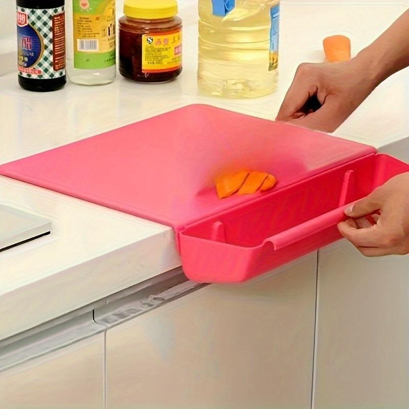 Cutting Board Candy-Colored Kitchen Portable and Practical Two-in-One Storage Chopping Board Plastic Thickened for Cutting Fruit