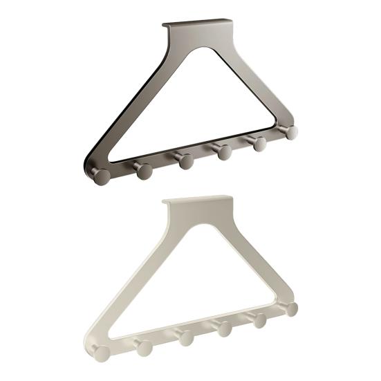 Hook Up Over Door Hooks Double Height No Drill 6 Hooks Towels Robes Dresses Sturdy Damage-Free Installation Hanging