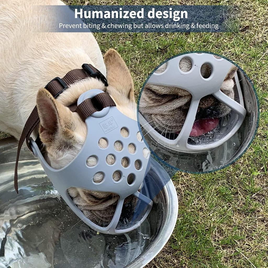 Намордник-корзина для собачьего намордника для кусания, жевания и сбора мусора, гуманная крышка для рта в клетке, идеально подходящая для ухода и дрессировки