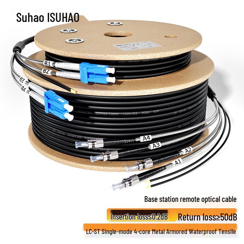 Outdoor Armored Single-Mode Fiber Optic Patch Cable