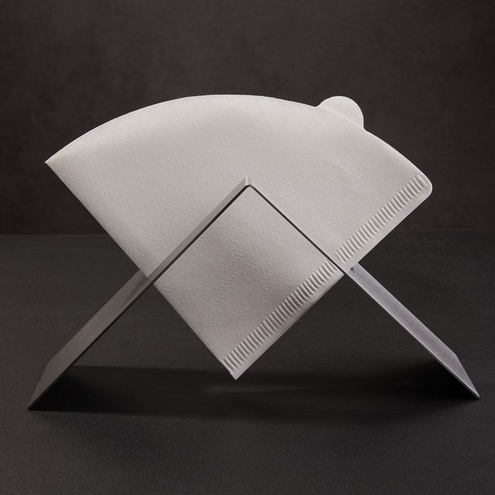 Stainless Steel Filter Paper Storage Rack V-Shaped Coffee Filter Paper Stand Cafe