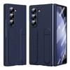Чехол для Samsung Galaxy Z Fold5 5G с подставкой и ремешком на запястье, ПК-чехол для телефона с защитной пленкой из закаленного стекла
