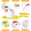 12 Matching Eggs In A Pullable Hen Toy Цвет И Форма Когнитивные Пазлы Игра Монтессори Сенсорная Игрушка Детская Вечеринка Подарок На День Рождения