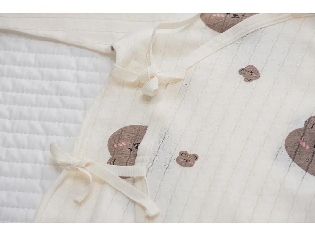 Ультратонкий хлопковый детский комбинезон с защитой живота и длинными рукавами — дышащий, класса А для лета и кондиционируемых помещений