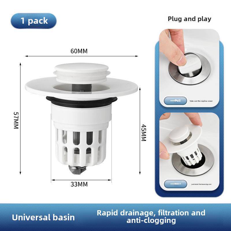 Универсальный латунный всплывающий сливной клапан для раковины, герметичный