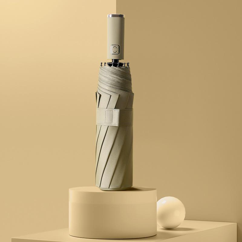 Men's Minimalist Nordic-Style Fully Automatic Folding Umbrella for Rain or Shine