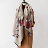 Girl Style Mori Contrasting Colors Double-sided Imitation Cashmere Scarf Winter High-end Warm Shawl