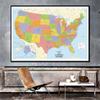 The World Political Map Detailed Painting Wall Art Poster Home Decoration School Education Supplies