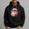 Men's Christmas Print Color Block Hooded Casual Sports Comfort Sweatshirt