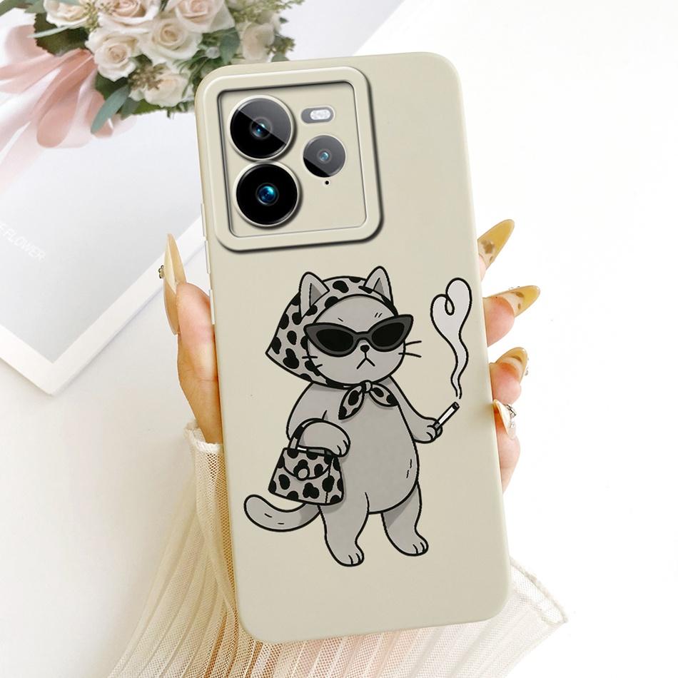 Для Realme GT 7 Pro Милый Кот Цветок Мультяшный Чехол Для Телефона Для Realme GT7 Pro RMX5010 Ударопрочный Мягкий Силиконовый Чехол Бамперы