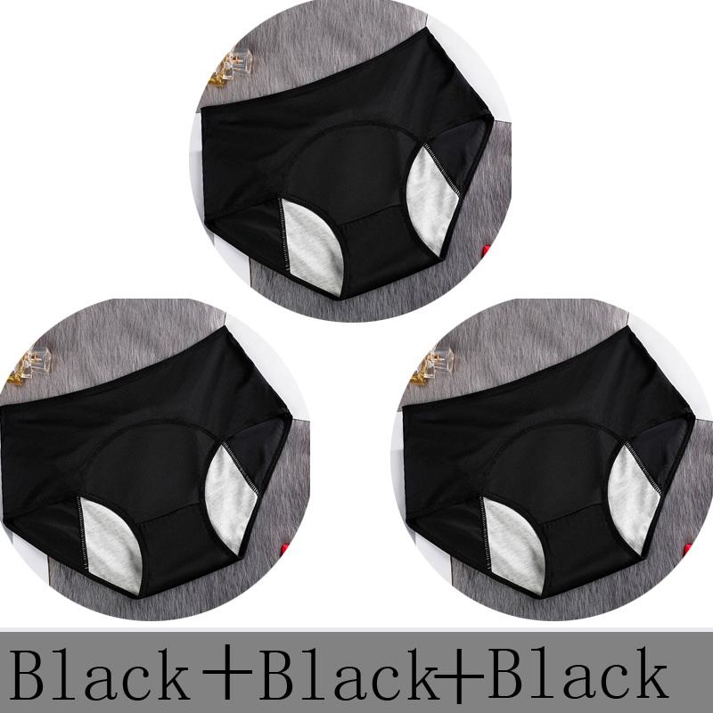 Женские трусики, 3 шт., герметичные хлопковые трусы для менструации, женское нижнее белье, менструальные женские водонепроницаемые трусы