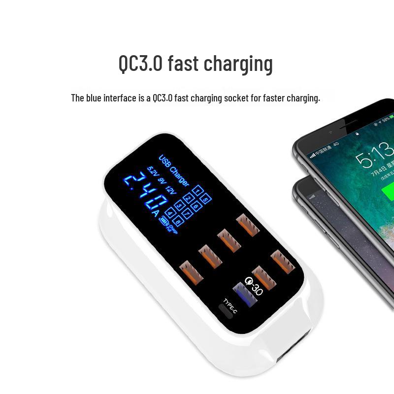 Высокоскоростное многопортовое USB-зарядное устройство для Huawei, Vivo и Apple