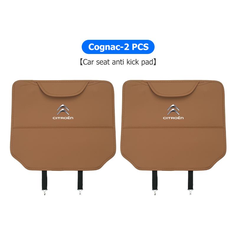 POOR1 Leather Car Seat Back Protector Kick-Proof Anti Slip Child Mat For Citroen Jumper Celysee Cactus Picasso Aircross Saxo Grand