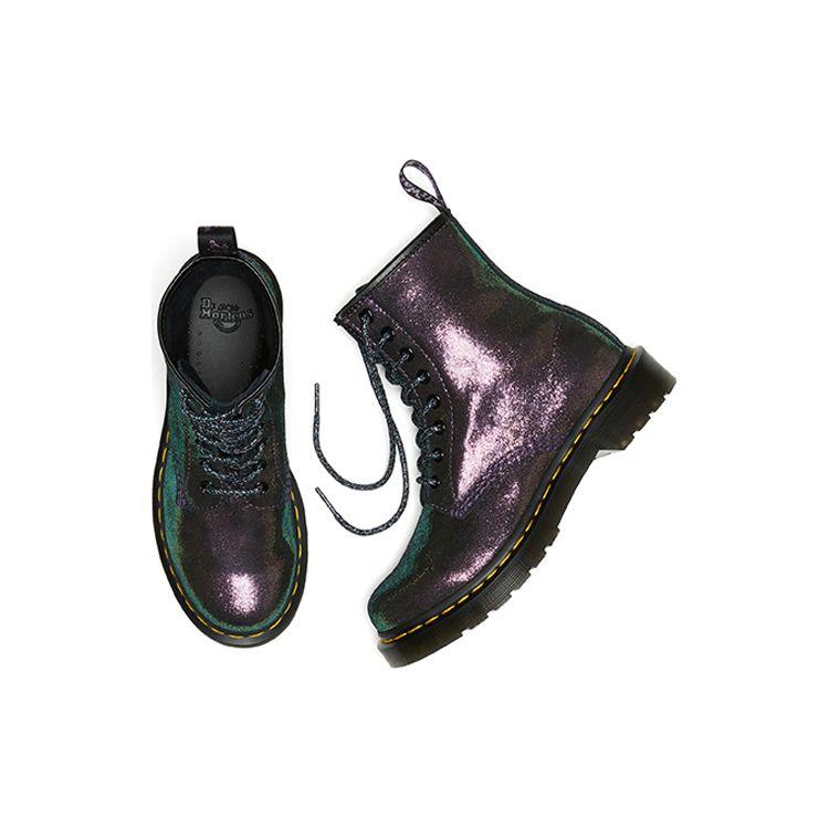 Dr. Martens 1460 Leather Holographic 8 Eye Boots Women Boots Purple 26958519