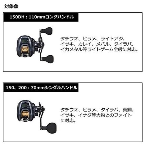 Daiwa Counter-equipped Baitcasting Reel Light Game IC 150-DH 150 200 Right Left Handle (2022 Model)