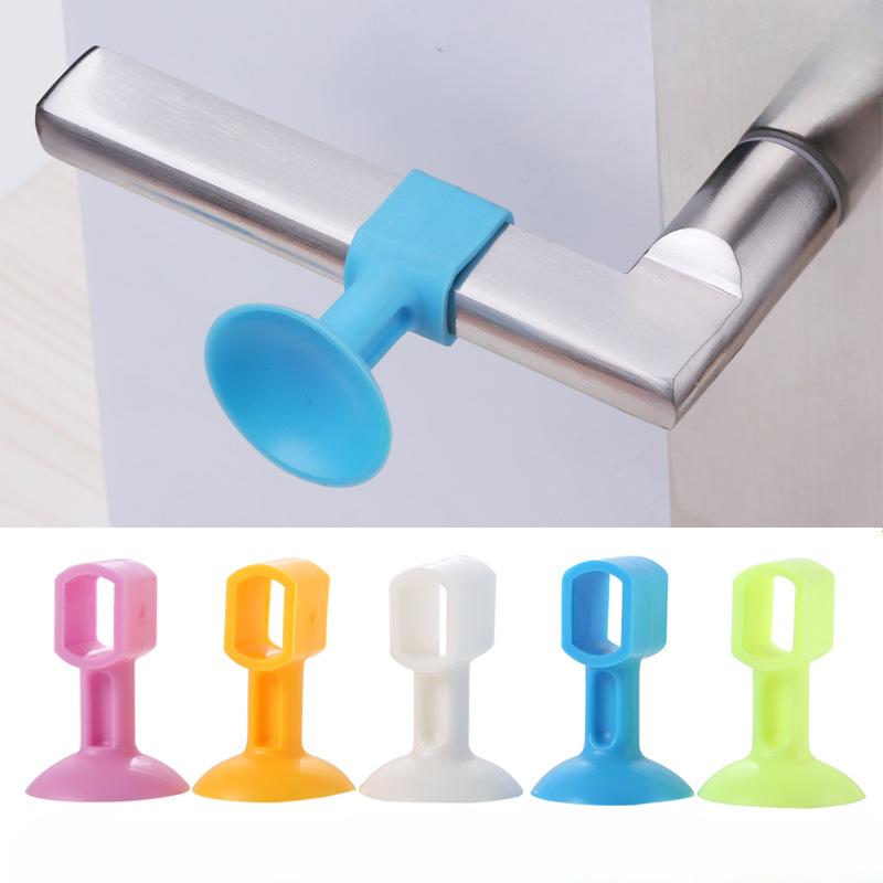 2PCS No Punch Collision Silicone Door Suction Bathroom Door Touch Rubber Door Stop Bathroom Door Handle Multifunctional Broken Bridge Window Suction