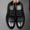 2025 весна и осень новые мужские кожаные туфли мужские туфли повседневные туфли деловые кожаные туфли на шнуровке мужские туфли с круглым носком